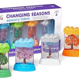 Seasonal Sensory Tubes by - Blue, Green, Orange